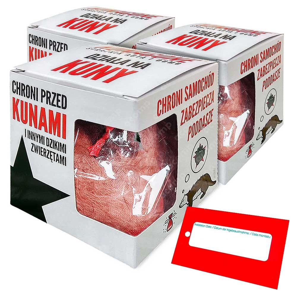 Woreczki na kuny i gryzonie do auta KUNAGONE 3-pak