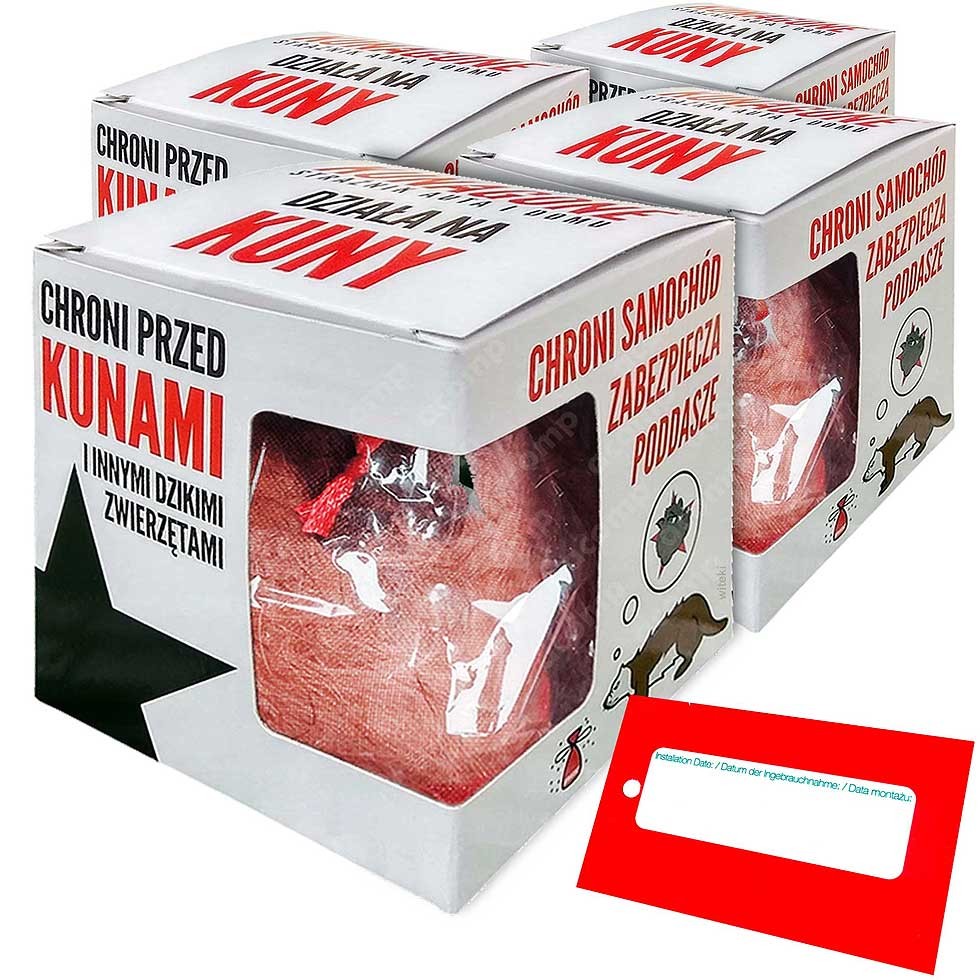 Woreczki na kuny i gryzonie do auta KUNAGONE 4-pak