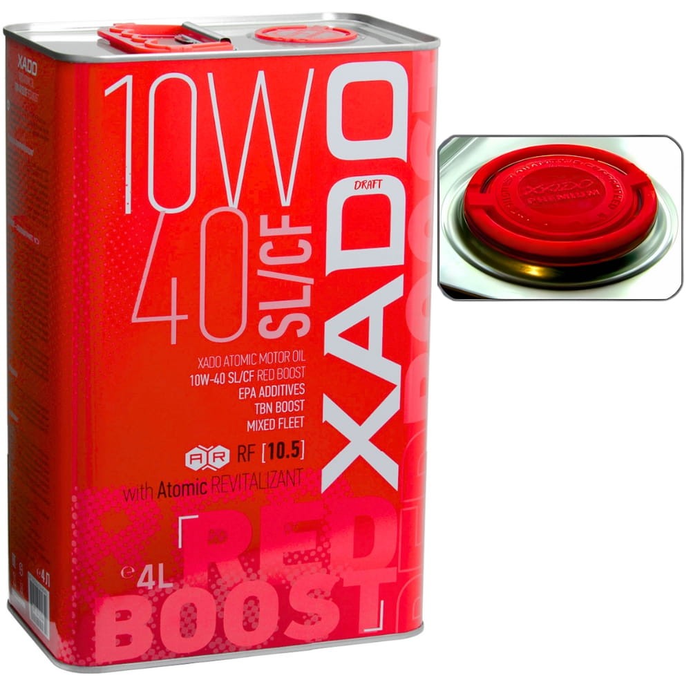 XADO Red Boost 10w40 SL/CF A3/B4 4L olej ceramiczny z revitalizantem