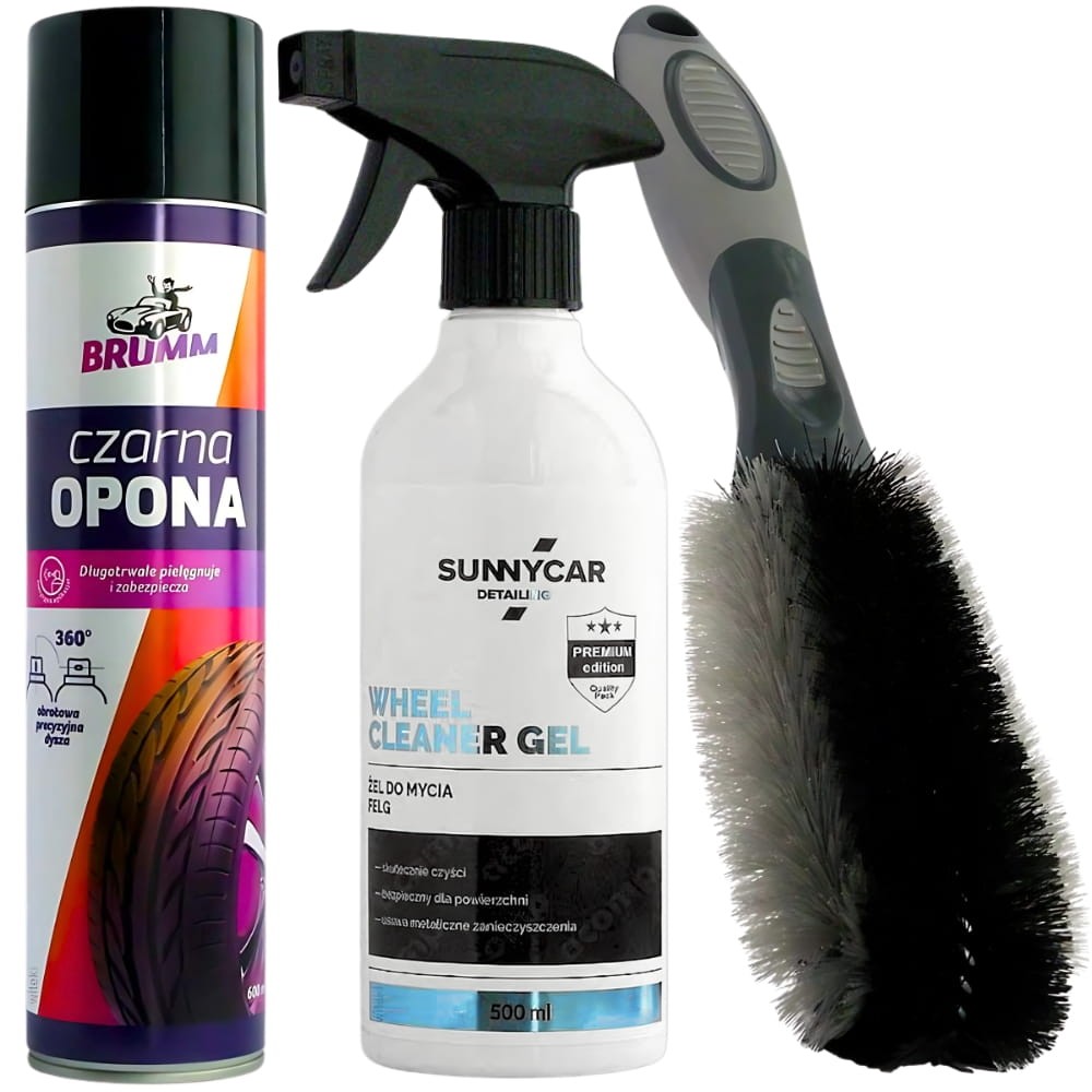 Zestaw do pielęgnacji felg i opon