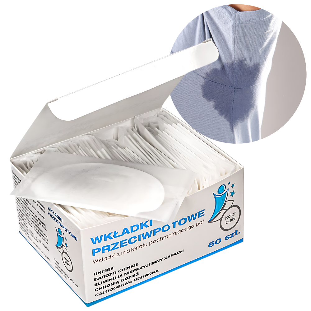 mediTRADE wkładki przeciwpotowe pod pachy UNISEX (Białe)