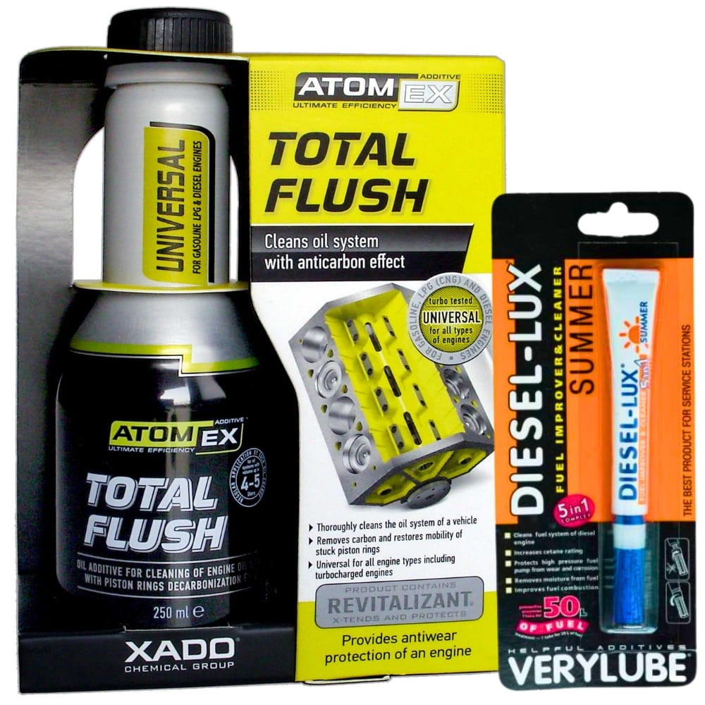 XADO Total Flush + GRATIS Diesel-Lux