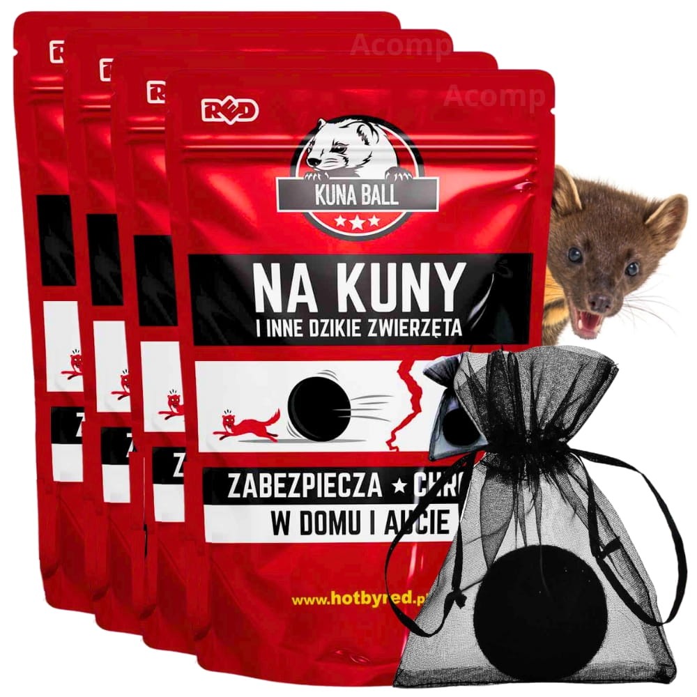 Zawieszka na kuny do auta i domu KUNA BALL 4-pak